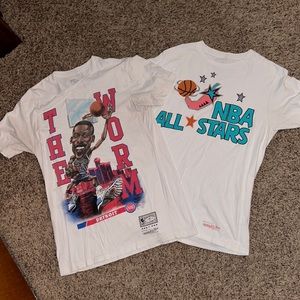 2 Mitchell & Ness Basketball T-shirts